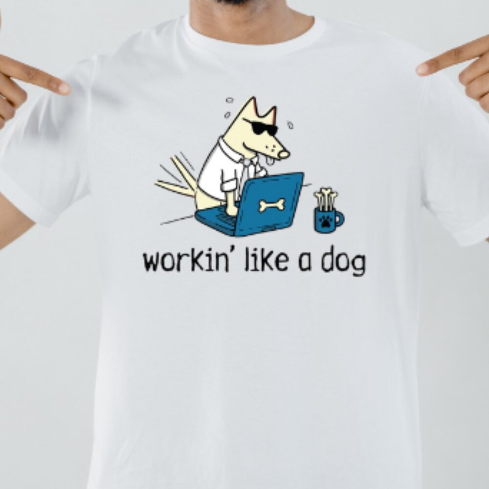Working Like a Dog T-shirt, Graphics Tee